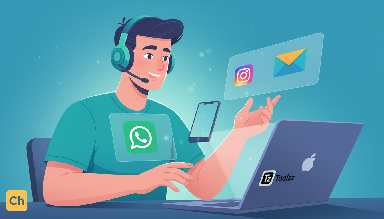 Atendimento Omnichannel: WhatsApp, Instagram, E-mail em Um Só Lugar | Toolzz Cha