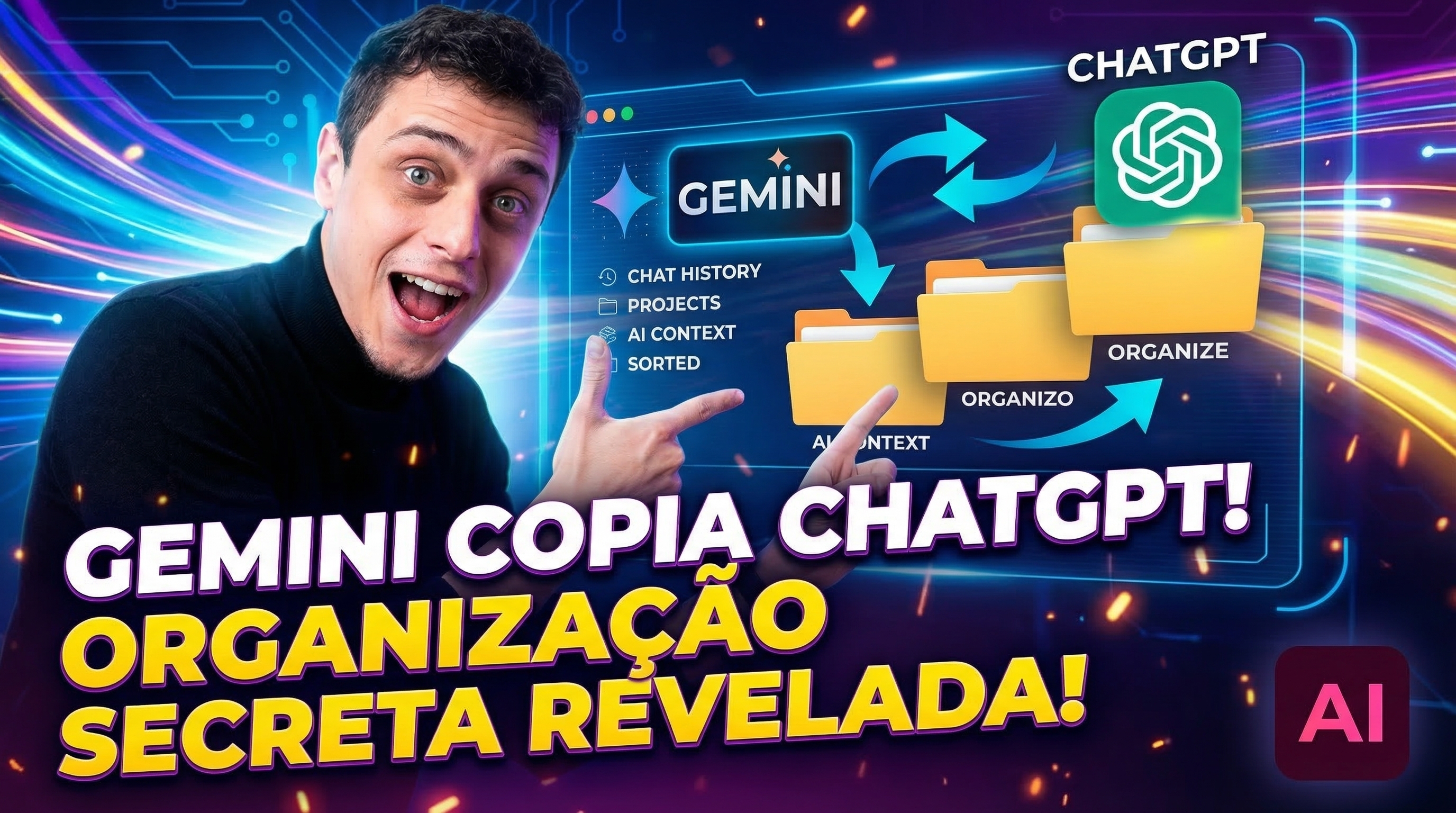 Gemini Adota Recurso do ChatGPT para Organizar Chats com IA
