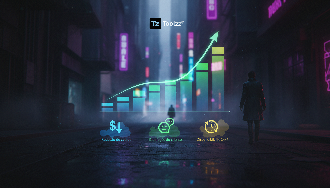 7 empresas que transformaram resultados com chatbots Instagram — Um infográfico dividido em duas partes para um carrossel do Instagram. Parte superior: Gráfico de barras mostrando o crescimento expone