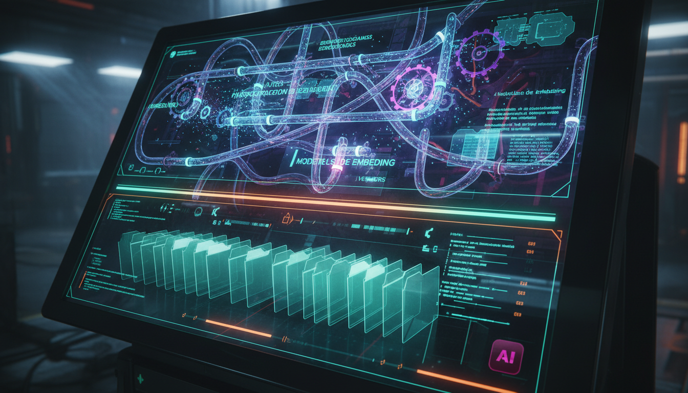 Agentes de IA Sem Embeddings: Uma Abordagem Inovadora — Diagrama infográfico comparando a arquitetura de agentes de IA tradicionais com embeddings e a nova abordagem baseada em arquivos. Na parte supe