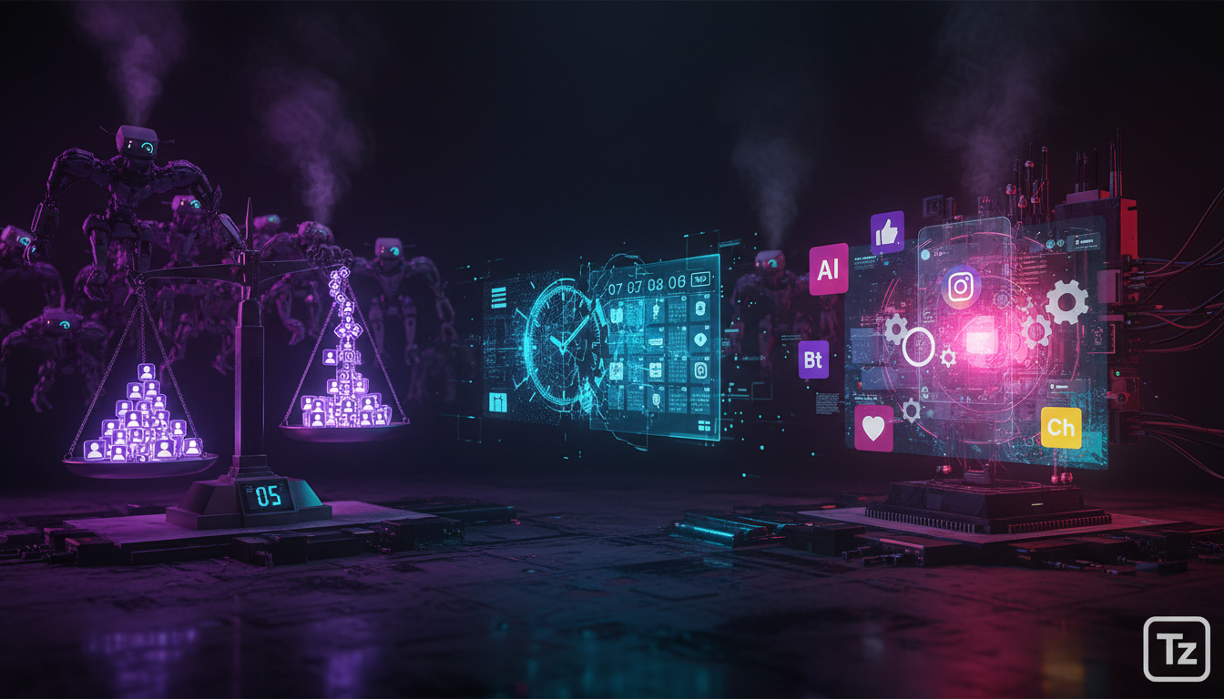 Anatomia da Automação no Instagram: entendendo cada componente — Linha do tempo visual mostrando a evolução da automação no Instagram. Começando com bots de spam e compra de seguidores, evoluindo para