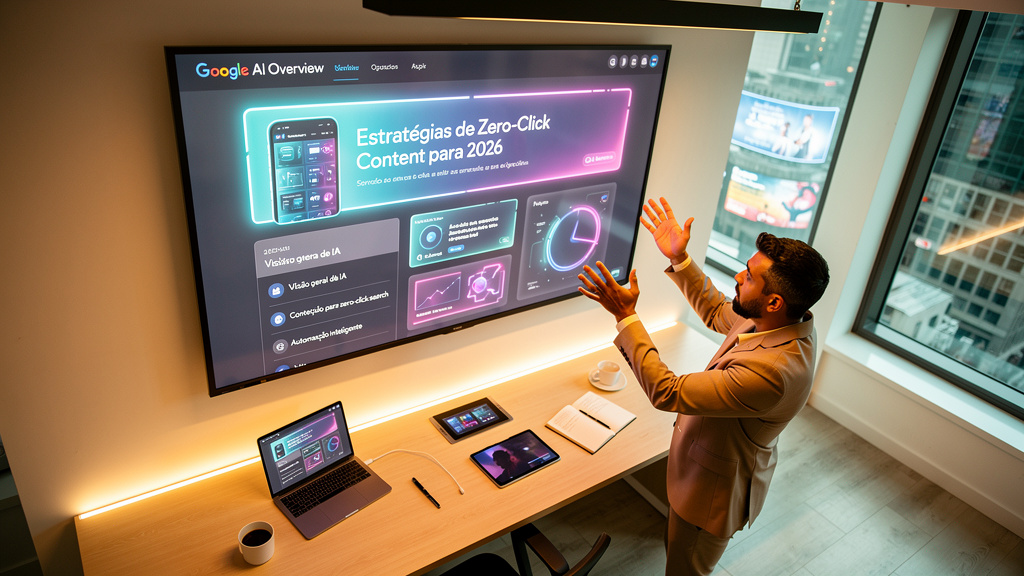 Blog com IA em 2026: Domine o Zero-Click Content