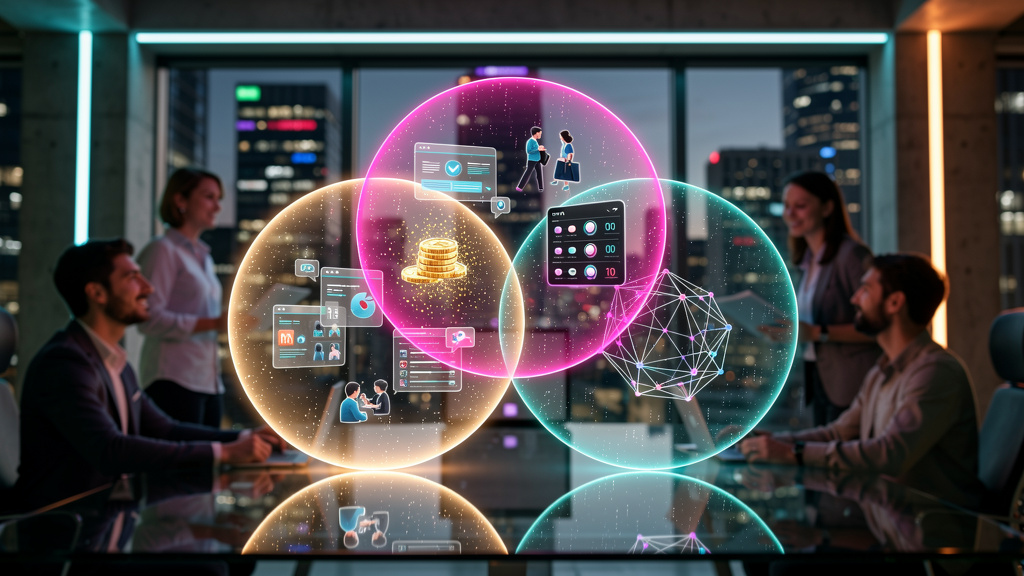 Case Toolzz: Inovação em Educação em apenas 7 meses — Um diagrama de Venn com três círculos sobrepostos representando 'Circle', 'Alternativas' e 'Toolzz LXP'. O círculo 'Toolzz LXP' se destaca por ser