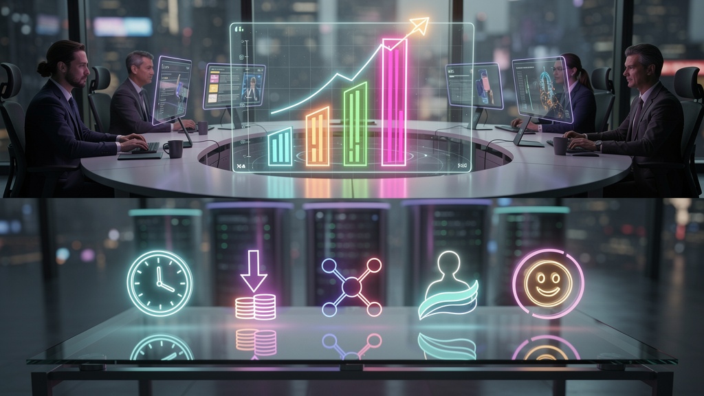 Chatbots e Automação: Como a IA Transforma o Atendimento ao Cliente — Infográfico em duas partes (superior/inferior para carrossel Instagram). Parte superior: gráfico de barras mostrando o crescimento