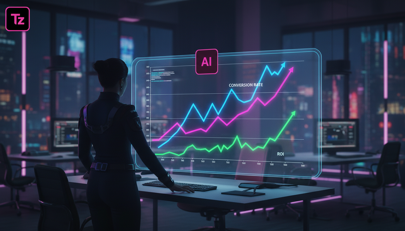 Como planejar implementação de Agente IA no Instagram em 7 etapas — Um painel de controle digital exibindo gráficos de desempenho (KPIs) para uma campanha de marketing no Instagram. Os gráficos mostra