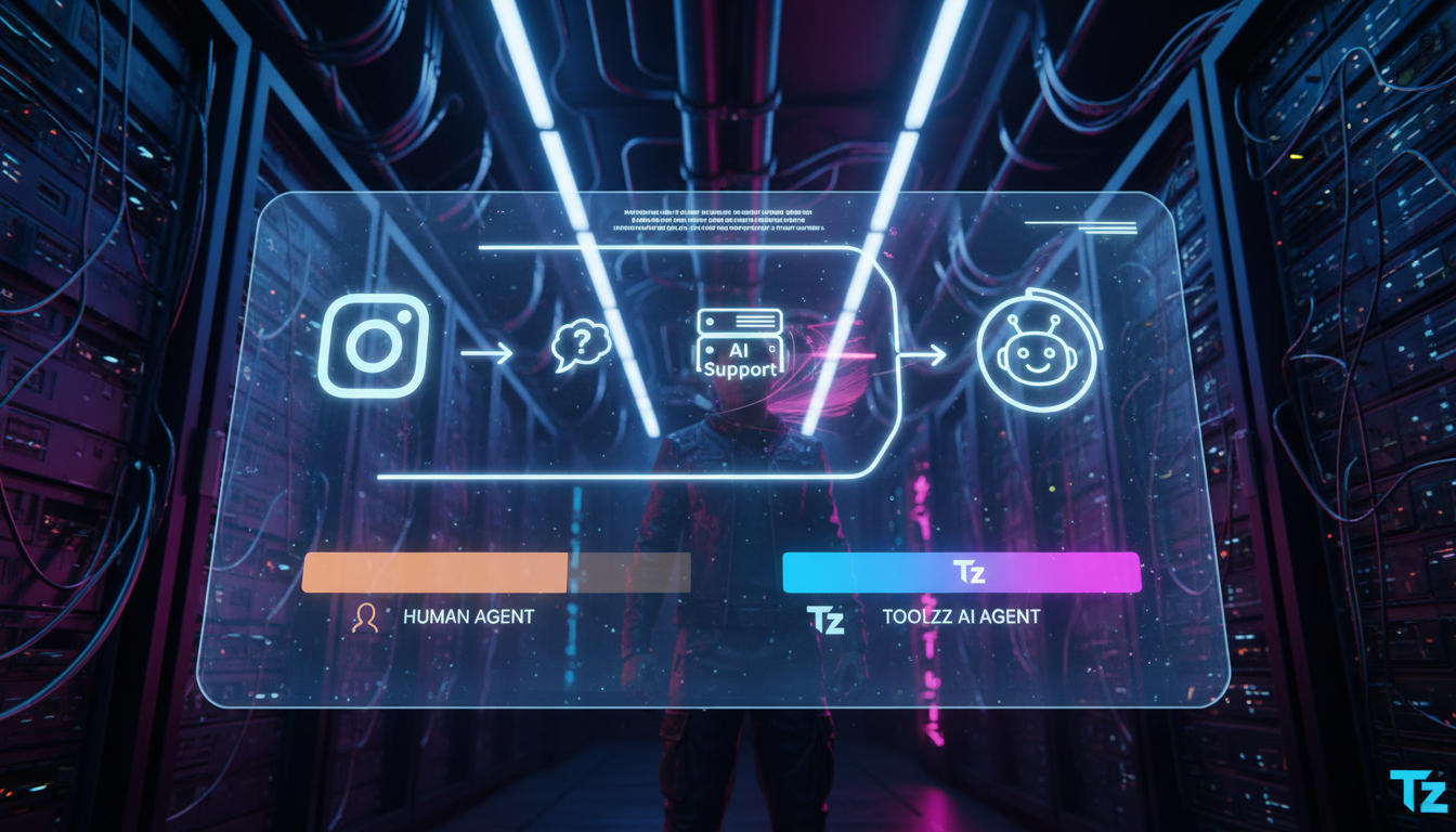 Da teoria à prática: implementando automação de marketing Instagram em 2026 — Um diagrama infográfico dividido em duas partes para carrossel do Instagram. Parte superior: Fluxograma mostrando o proces