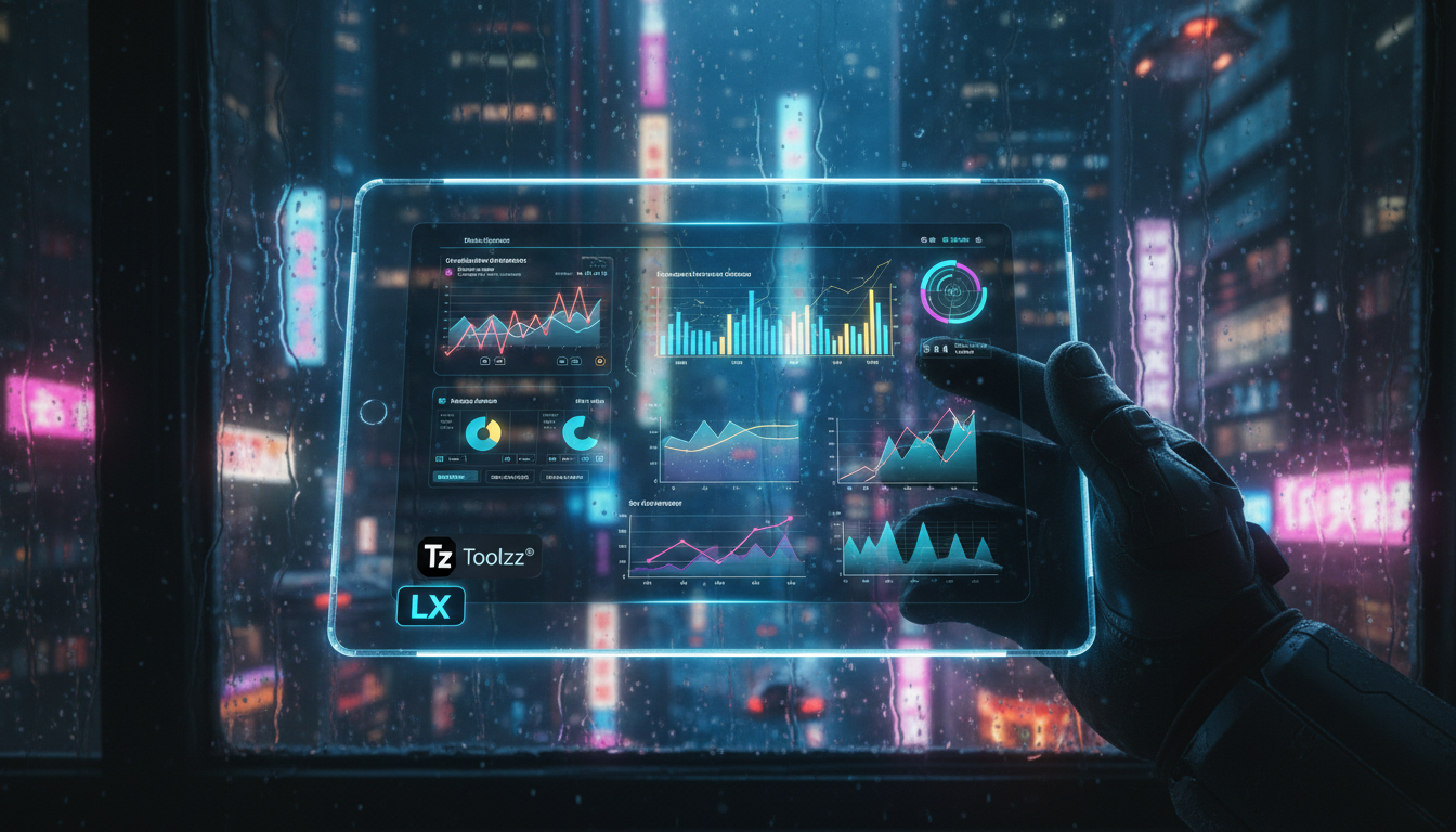 Dashboard Admin LXP: Otimize Resultados de Aprendizado em 2026 — Um dashboard elegante exibido em um tablet, mostrando gráficos de barras e linhas que representam o progresso dos alunos em diferentes 