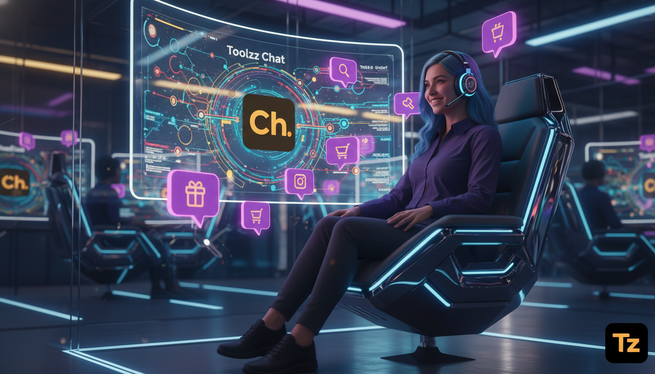 Dicas rápidas para melhorar IA para Redes Sociais em 2026 — Um atendente de suporte ao cliente sorrindo e usando um headset, com vários balões de diálogo do Instagram flutuando ao redor dele, cada um 