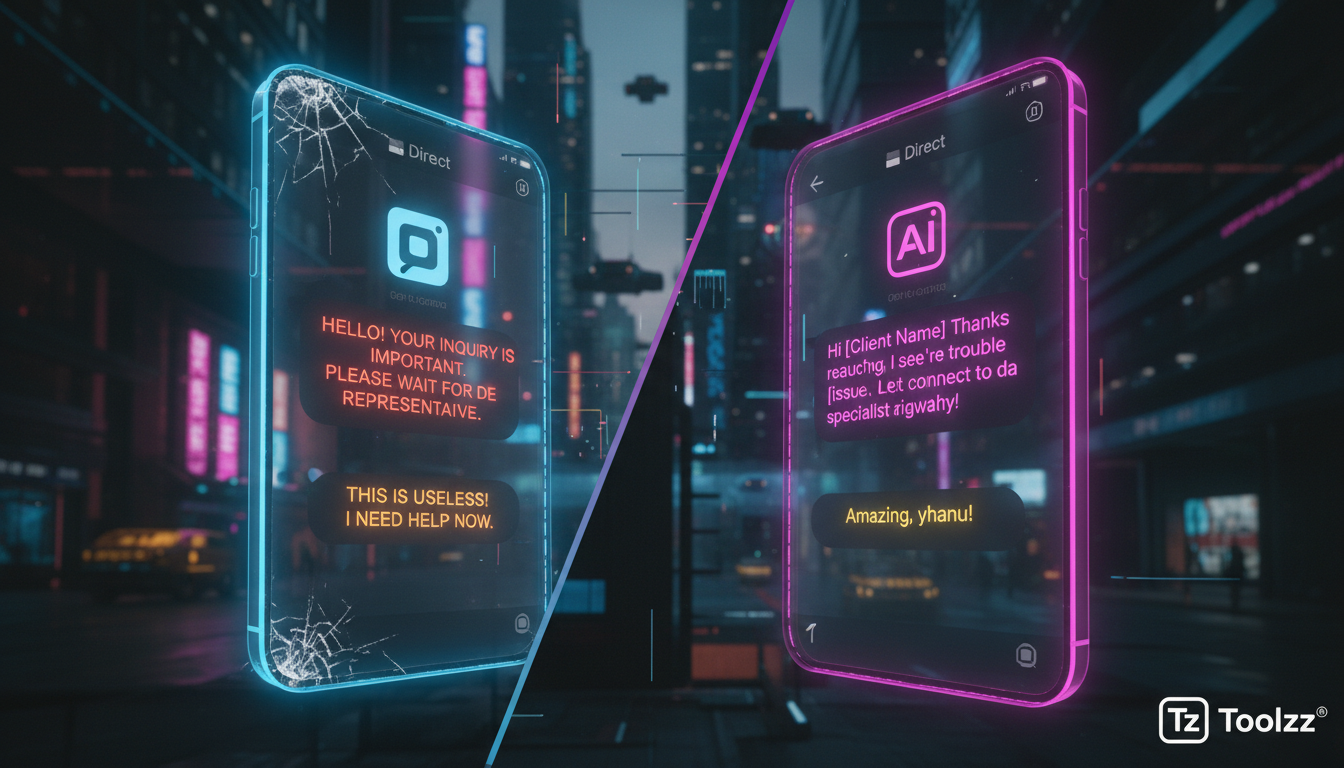 Erros comuns ao aplicar automação Instagram em 2026 — Uma tela de smartphone mostrando uma conversa no Instagram Direct. A resposta automática inicial é genérica e impessoal, causando a irritação do c