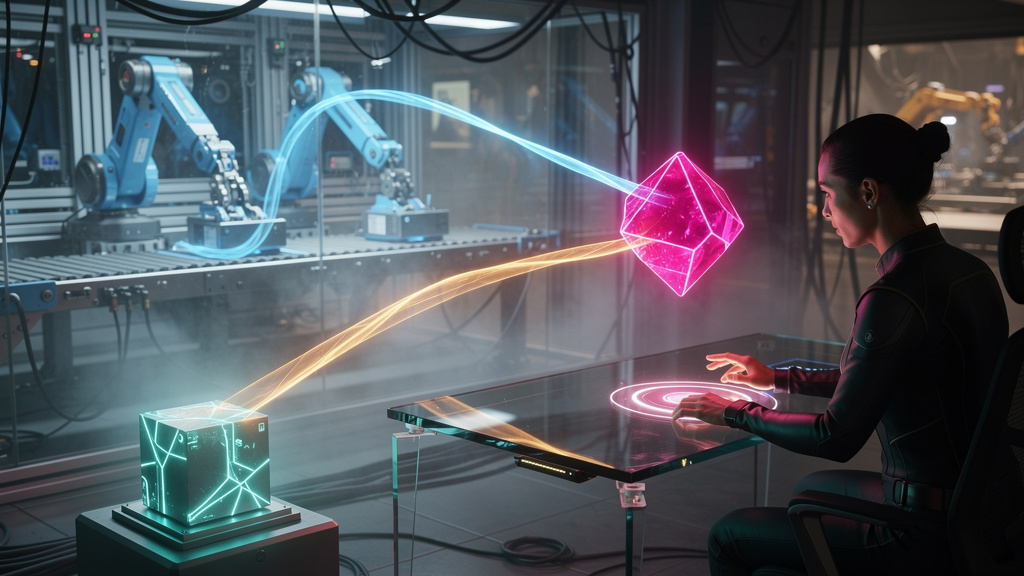 Fluxos de Human Approval + Agentes de IA: o que vem aí — Um diagrama de fluxo simplificado mostrando um processo de decisão com IA. O fluxo começa com um input de dados, passa por um nó de 'Análise de