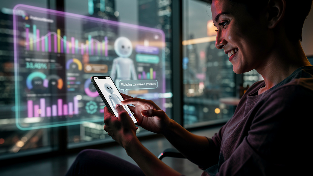 Glossário de termos essenciais sobre Chatbots, IA e Atendimento 2026 — Um chatbot amigável, com design humanizado e moderno, interagindo em tempo real com um cliente através de uma interface de chat e