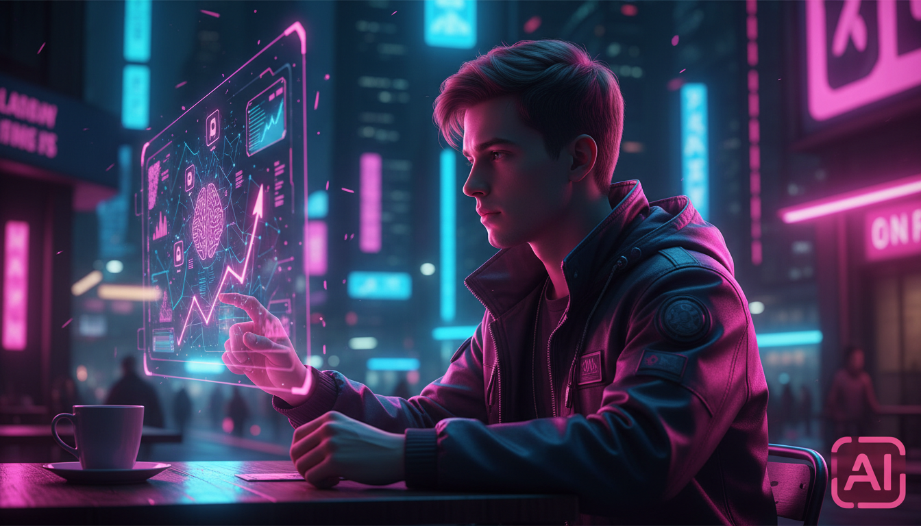 IA para Redes Sociais: pesquisa revela dados surpreendentes — Infográfico em duas partes para carrossel do Instagram. Parte superior: Gráfico de barras mostrando o crescimento anual de investimentos e