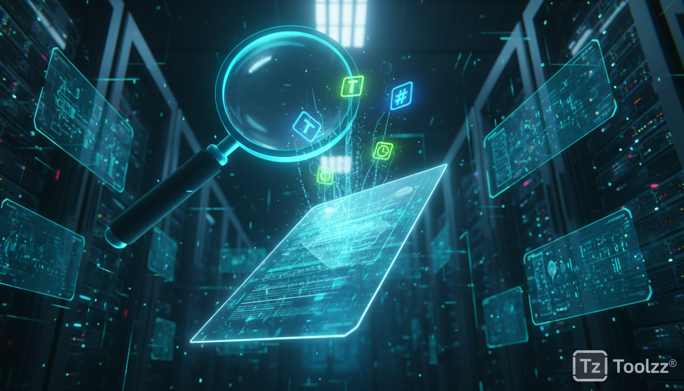 Liteparse: O Parser de Documentos Open Source Que Você Precisa Conhecer — Uma ilustração minimalista mostrando uma lupa estilizada examinando um documento, com pequenos ícones representando diferentes