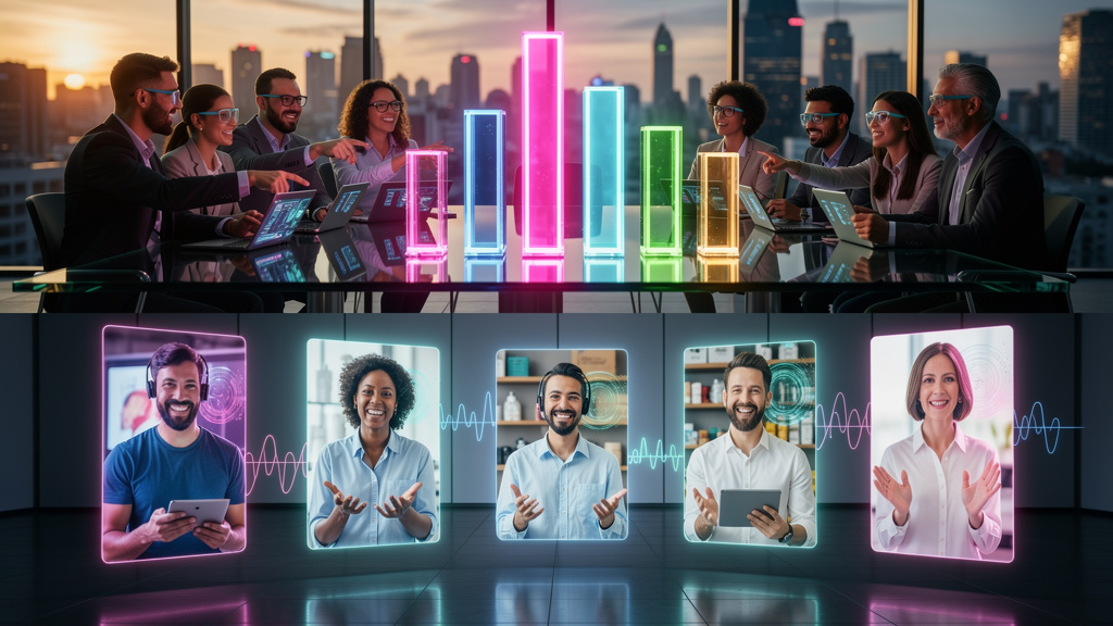 O impacto de 7 agentes de IA no mercado brasileiro em 2026 — Um infográfico dividido em duas partes (superior e inferior para carrossel do Instagram). Parte superior: Gráfico de barras comparando a ef