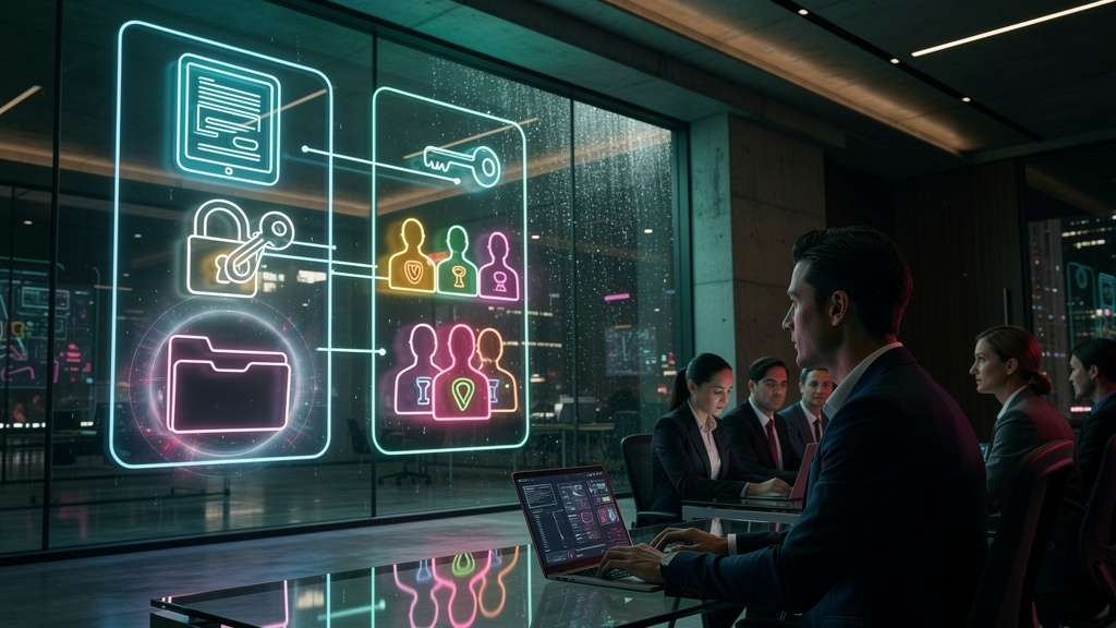 O que é Área de Membros e como aplicar na Educação Corporativa — Um fluxograma ilustrando o processo de acesso a uma área de membros corporativa. No topo, um ícone representando 'Cadastro' com um form