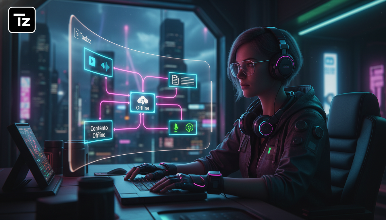 O que é Conteúdo Offline e como aplicar na Educação Corporativa — Um designer UX criando um fluxo de conteúdo offline em uma tela de computador, mostrando um diagrama de blocos com vídeos, documentos 