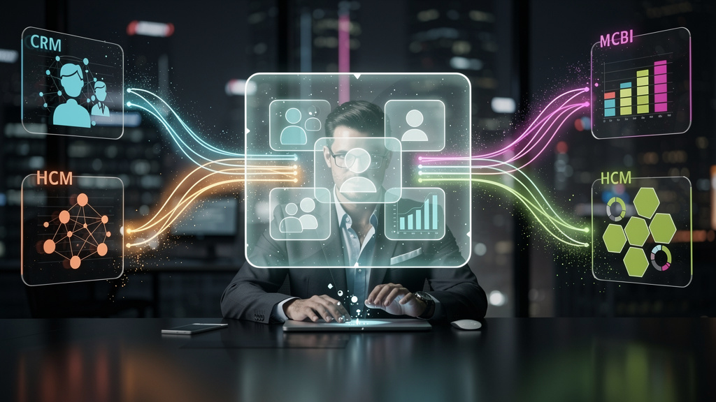 O que é Exportação de Dados e como aplicar na Educação Corporativa? — Um diagrama de fluxo estilizado mostrando dados sendo transferidos de um ícone representando uma plataforma de EAD (com o logo da 