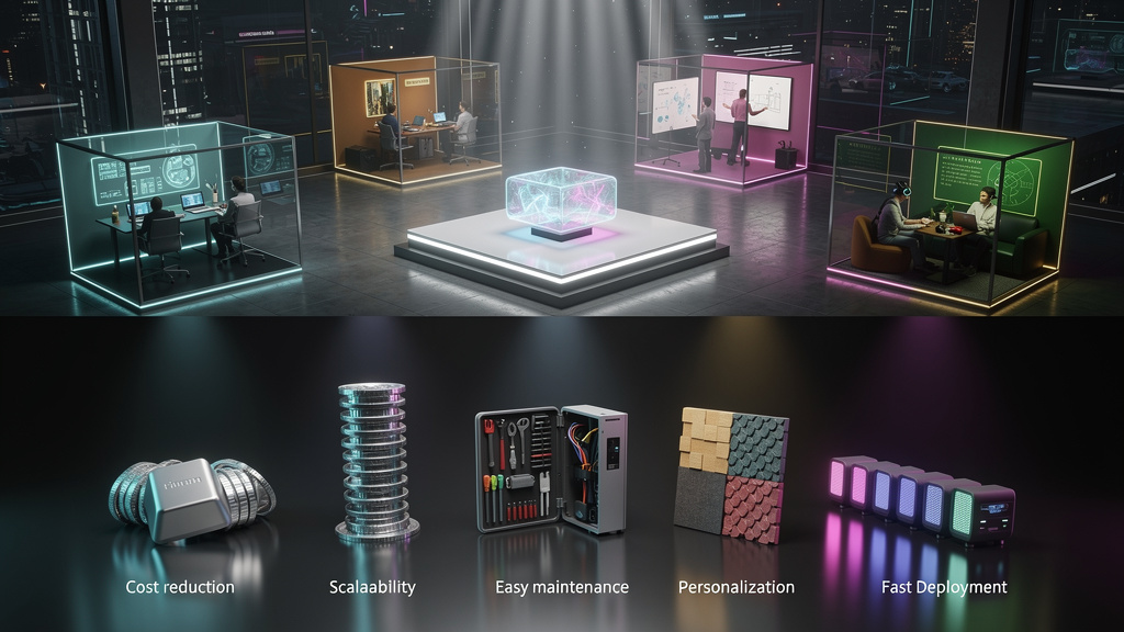 O que é Multi-tenant e como aplicar na Educação Corporativa — Infográfico moderno dividido em duas partes para formato carrossel. Parte superior: Diagrama visual representando uma única instância da p