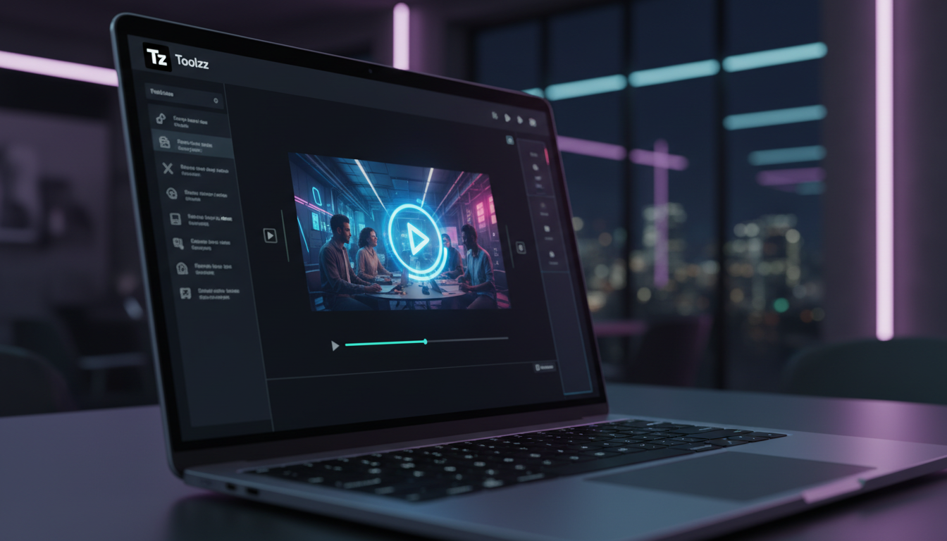O que é PDF Interativo e como aplicar na Educação Corporativa/EAD? — Um close-up de um PDF interativo exibido em um laptop, mostrando um botão 'Iniciar' animado e um vídeo incorporado prestes a ser re