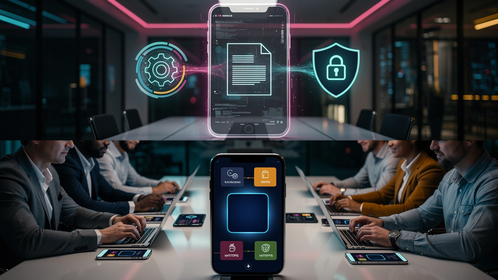 O que é PWA e como aplicar na Educação Corporativa? — Diagrama infográfico dividido em duas partes (superior/inferior para carrossel Instagram). Parte superior: 3 ícones representando 'Service Workers