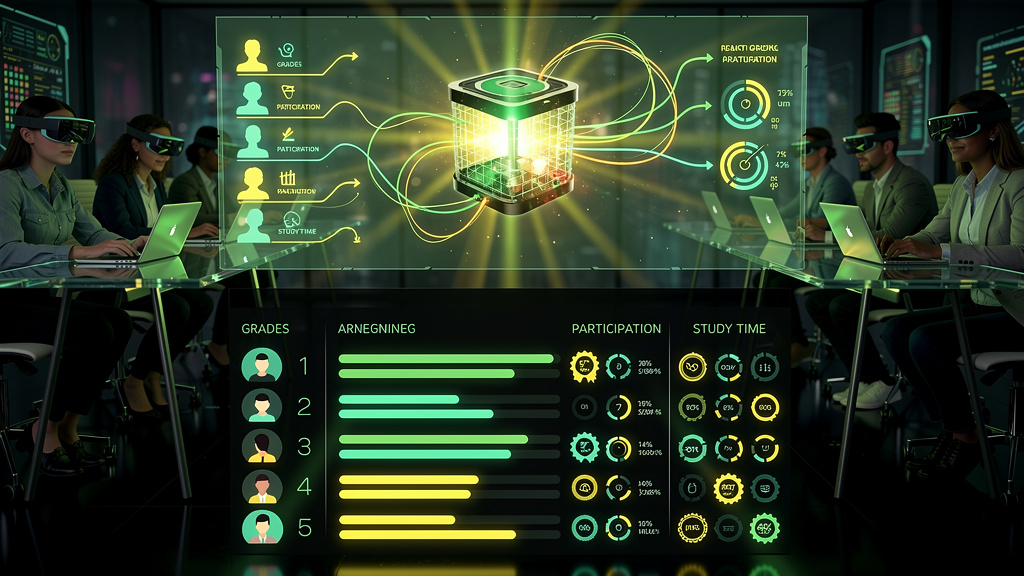 O que é Ranking de Alunos e como aplicar? — Infográfico dividido em dois blocos (superior/inferior para carrossel Instagram). Bloco superior: Título 'Ranking de Alunos: Como Funciona?'. Diagrama de fl