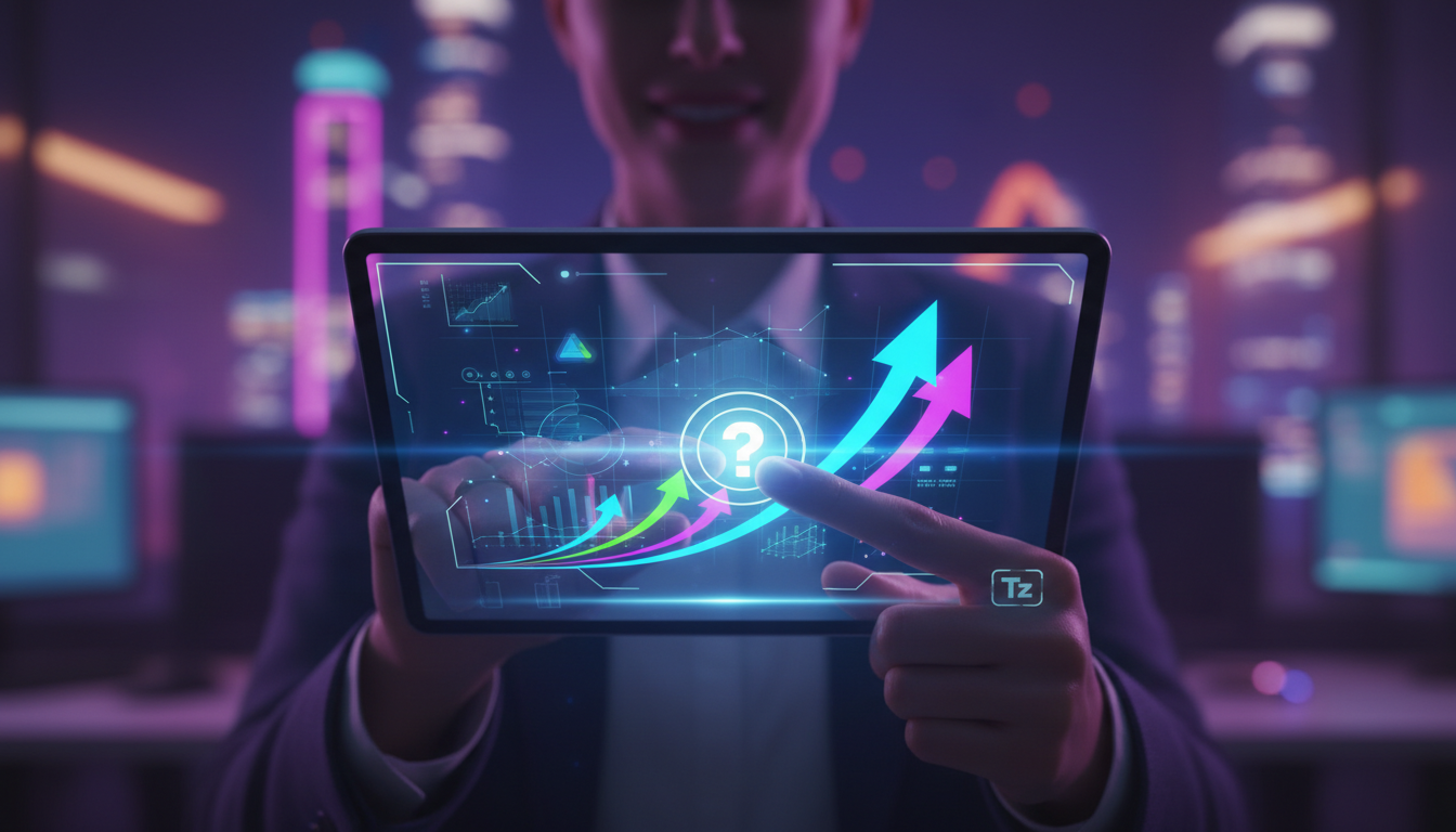 O que é Videoaulas e como aplicar na Educação Corporativa — Close-up das mãos de um colaborador segurando um tablet. A tela do tablet exibe uma videoaula interativa com gráficos e animações envolvente