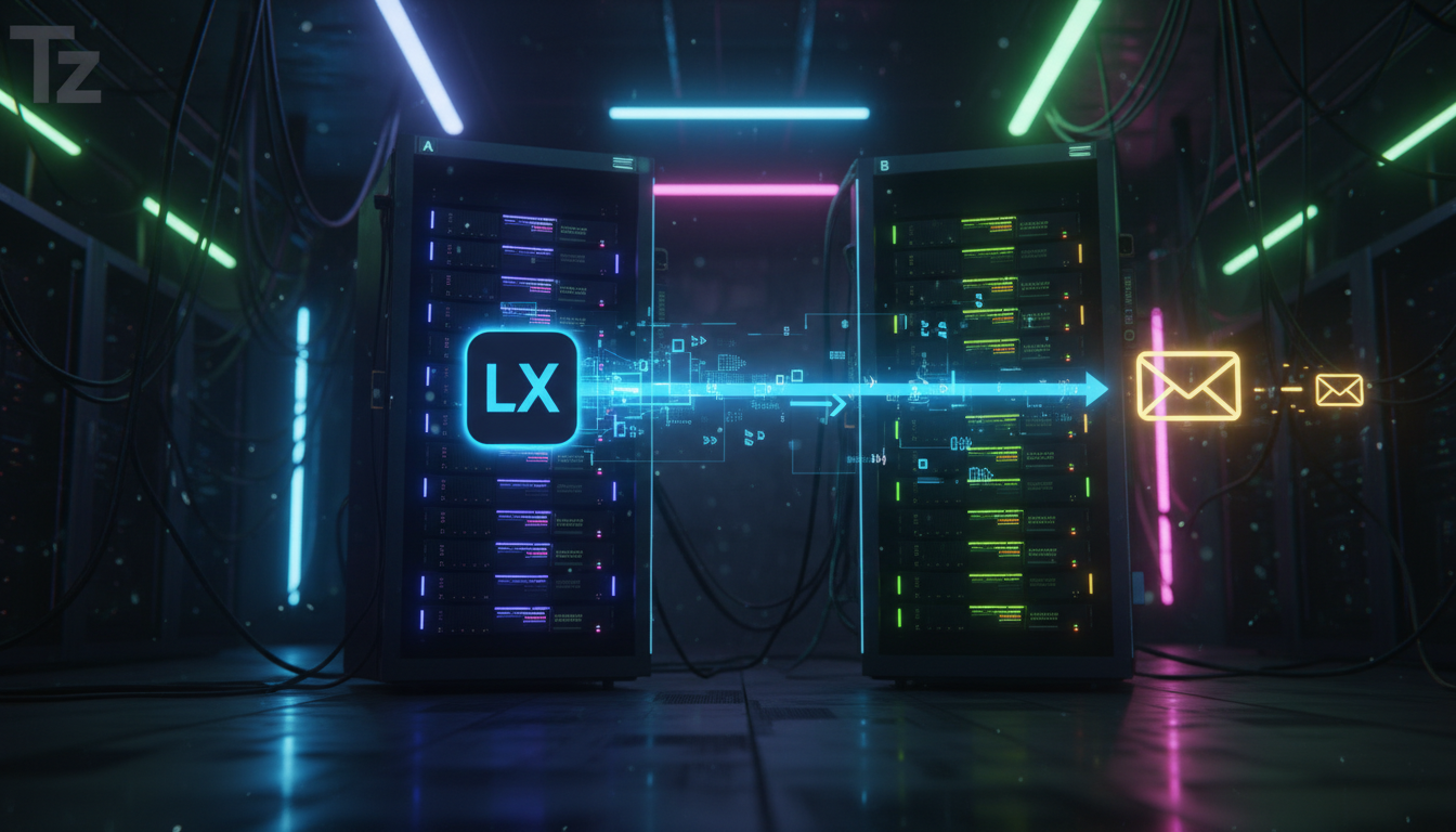 O que é Webhooks e como aplicar na Educação Corporativa/EAD — Diagrama ilustrativo mostrando dois servidores (A e B) trocando informações. O servidor A (Toolzz LXP) envia uma notificação (webhook) par