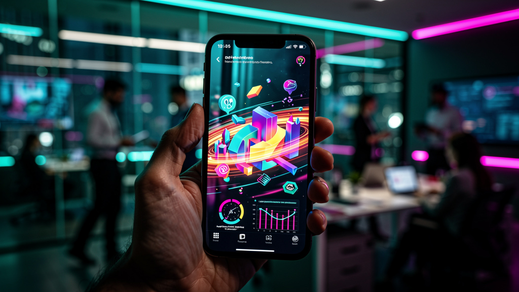 O que são Pílulas de Conteúdo e como aplicar na Educação Corporativa? — Uma mão segurando um smartphone. Na tela do smartphone, um vídeo curto e animado explicando um conceito de marketing. O vídeo é 