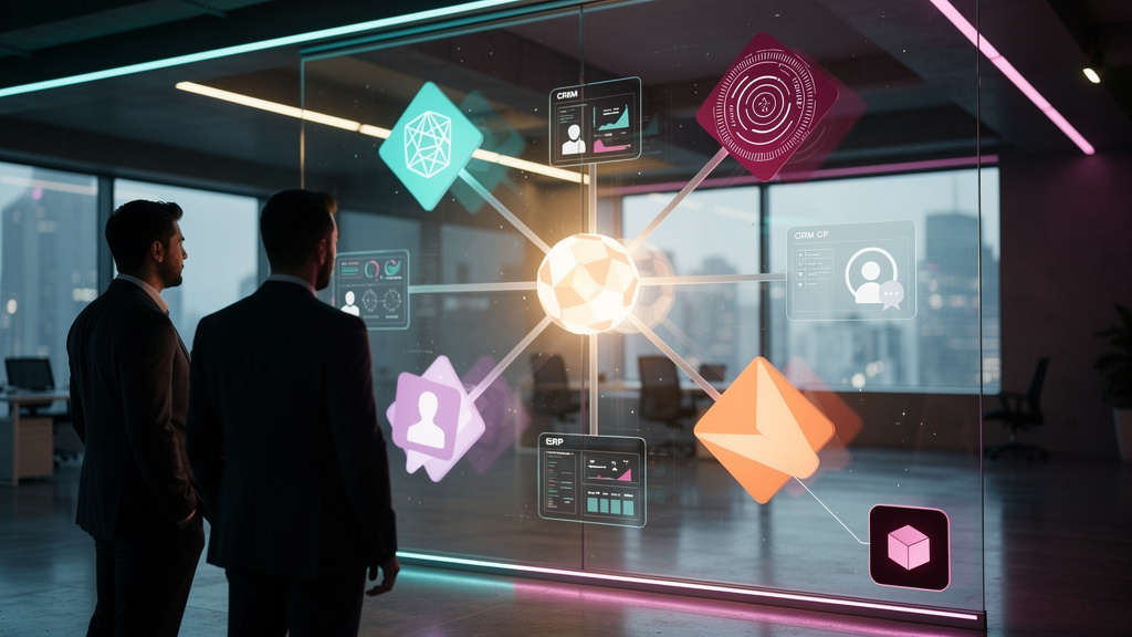 Plexus e o Futuro da Integração de IA para Empresas — Diagrama ilustrativo mostrando diferentes provedores de IA (OpenAI, Anthropic, Gemini) conectados através de um hub central representado pelo logo