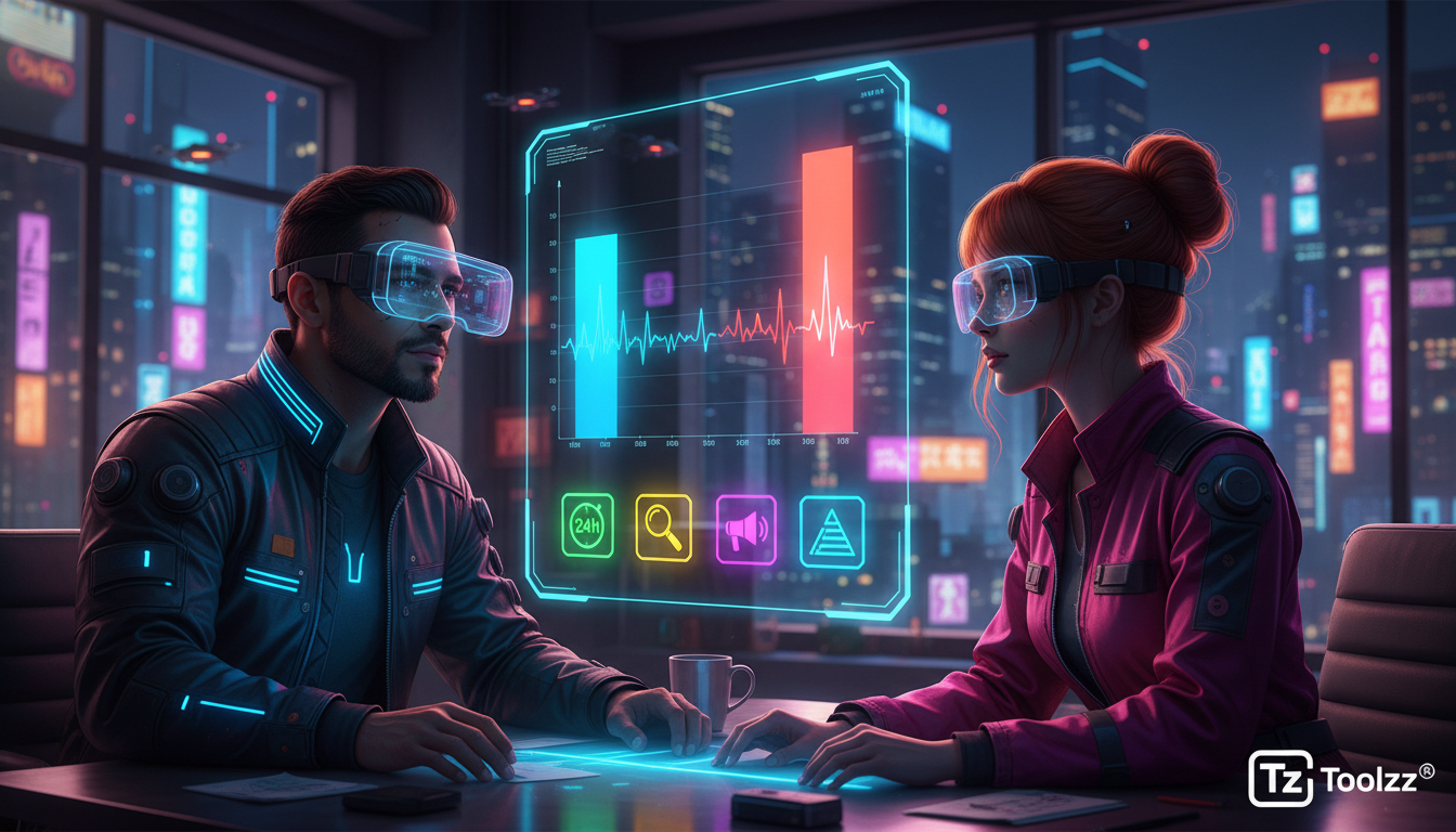 Por que Toolzz é referência em Automação do Instagram em 2026 — Um infográfico dividido em duas partes para carrossel no Instagram. Parte superior: um gráfico de barras comparando o tempo de resposta 