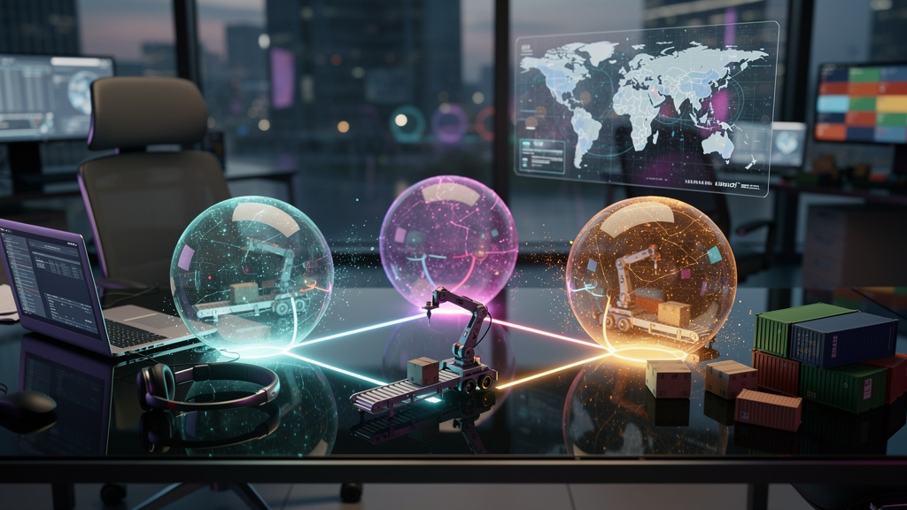 Protocolo Agent-to-Agent (A2A): o Futuro da Automação para Empresas em 2026 — Um diagrama visual que ilustra a comunicação entre três agentes de IA (representados como ícones estilizados) em uma rede.