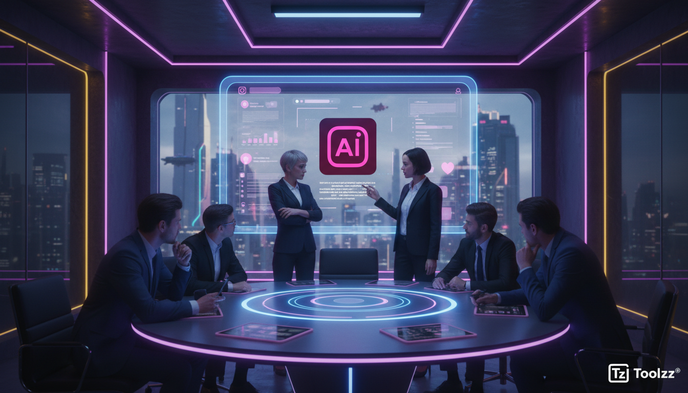 Resolvendo Resistência da Equipe à IA no Instagram 2026 — Uma equipe de atendimento ao cliente, reunida em uma sala de conferência moderna, demonstrando expressões mistas de ceticismo e curiosidade. U