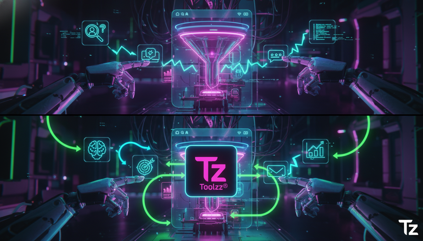 Simplificando Vendas no Instagram com IA — Infográfico dividido horizontalmente em duas partes para formato carrossel. Parte superior: Fluxograma mostrando o processo de prospecção tradicional no Inst