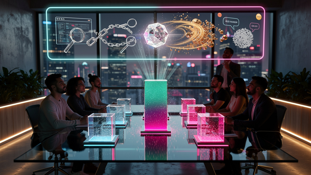 Toolzz: a plataforma brasileira líder em SEO para LLMs — Um diagrama infográfico em duas partes. Parte superior: Uma representação visual da evolução do SEO, começando com técnicas tradicionais (otim