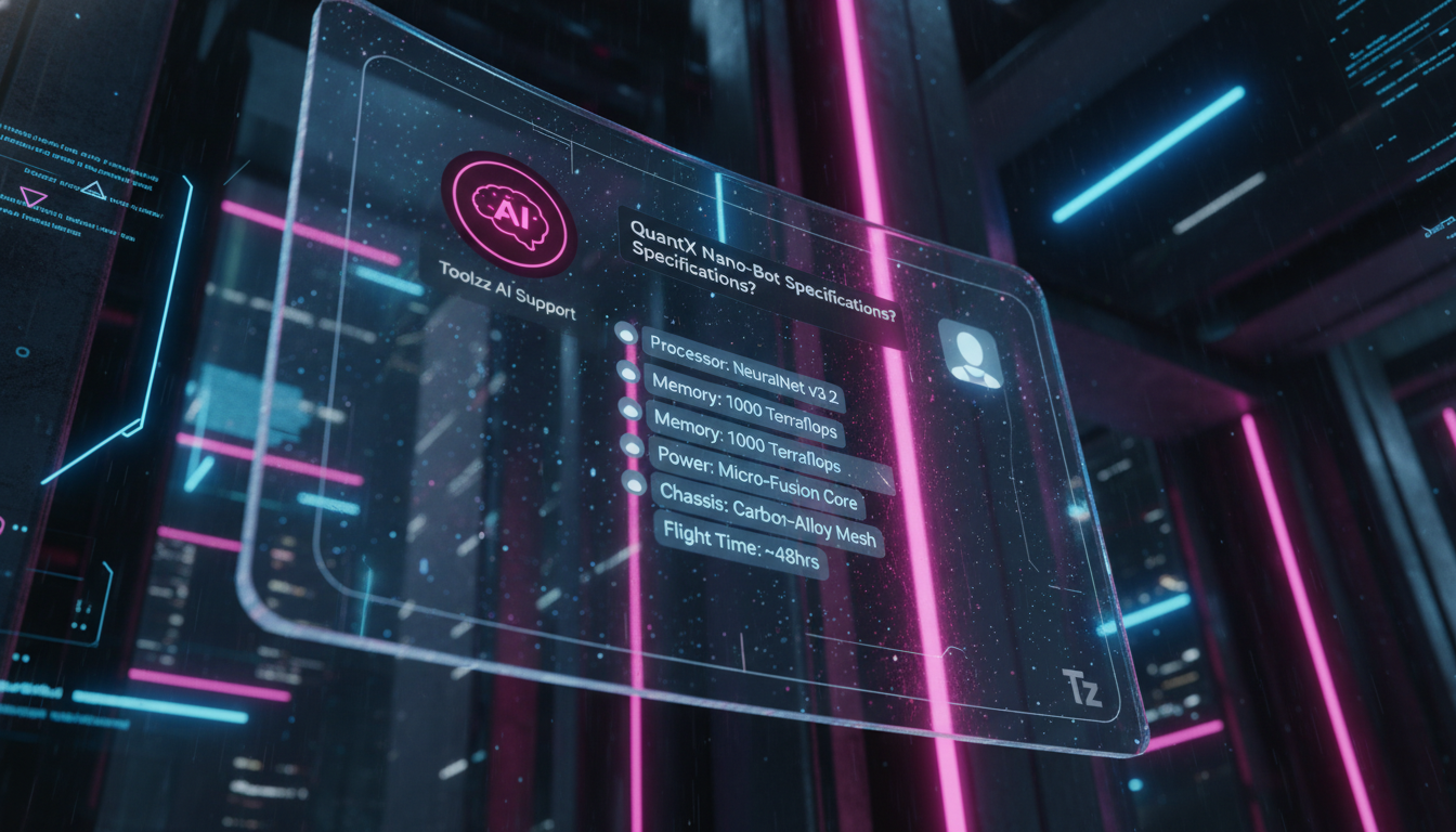 Toolzz: Automação de Instagram DM e Suporte Dedicado — Close-up de um chatbot no Instagram, com a interface mostrando uma conversa em andamento. O chatbot responde a uma pergunta complexa sobre especi