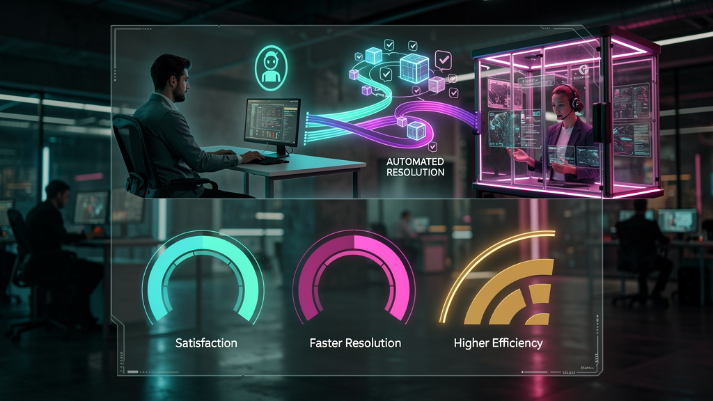 Toolzz: automação inteligente de Protocolo Agent-to-Human (A2H) — Um infográfico dividido em duas partes (para carrossel no Instagram). Parte superior: Diagrama de fluxo simplificado mostrando um clie