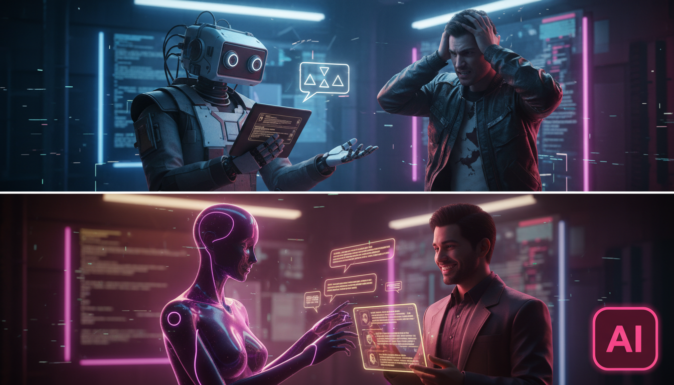 Toolzz: Escolha inteligente para automação do Instagram em 2026 — Infográfico comparando a automação tradicional do Instagram com agentes de IA. Bloco superior: um robô desajeitado tentando interagir 