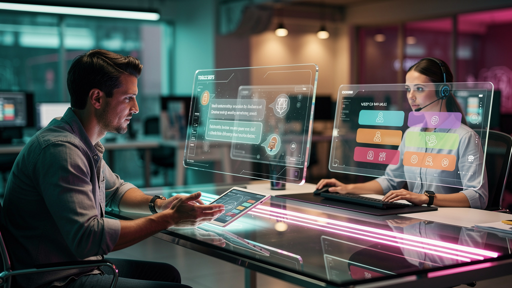 Toolzz: Onboarding em Protocolo Agent-to-Human (A2H) em 2026 sem complicação — Um diagrama visual elegante mostrando o fluxo de interação entre um cliente, um chatbot da Toolzz Bots e um agente humano