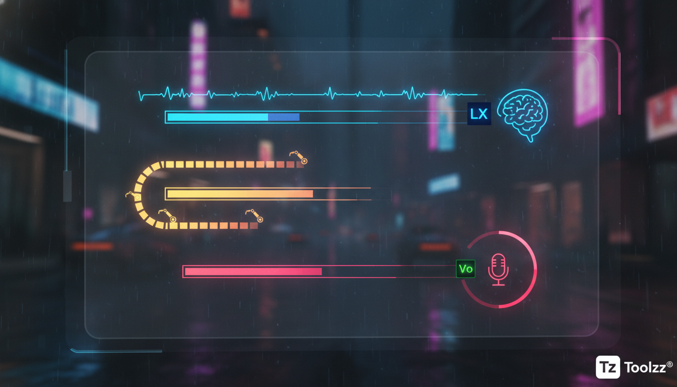 Toolzz vs alternativas gratuitas: Barra de Progresso em LXP em 2026 — Close-up de várias barras de progresso em diferentes estágios de conclusão em uma interface de LXP. As barras variam em design, de