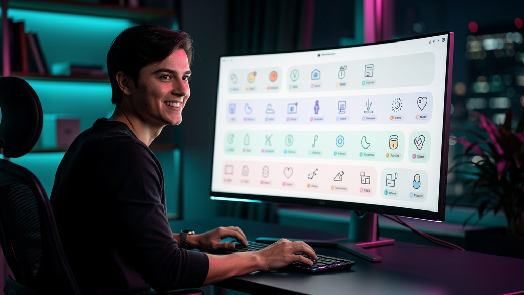 Troubleshooting: Coorpacademy vale a pena? 7 alternativas em 2026 — Uma pessoa navegando em uma interface de usuário limpa e moderna, com um design minimalista e cores claras. A interface apresenta tr