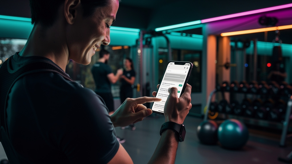 Zero Click Search: O Guia para Academias e Personal Trainers — Uma tela de smartphone mostrando resultados de busca do Google. O primeiro resultado é um 'featured snippet' com uma resposta concisa sob
